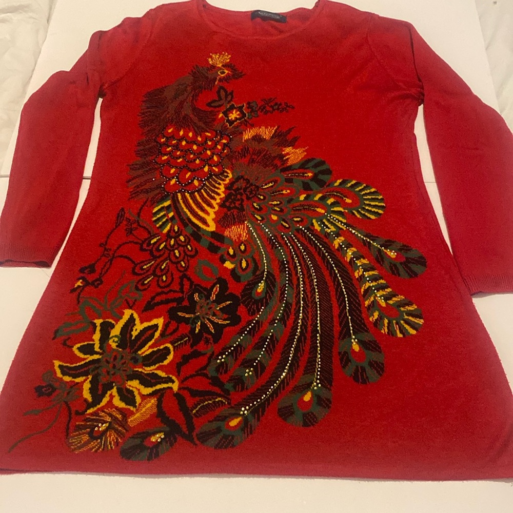 Gorgeous beadazzled sweater dress or long tunic
